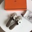 Hermes Heel 5cm Oasis Slipper Sandals in Togo Leather Off White
