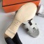 Hermes Heel 5cm Oasis Slipper Sandals in Togo Leather Off White