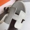 Hermes Heel 5cm Oasis Slipper Sandals in Togo Leather Off White