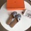 Hermes Oran Flat Slipper Sandals in Togo Leather Baby Blue