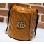 Gucci Diagonal GG Marmont Double G Mini Bucket Bag 575163 Brown 2019