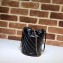 Gucci Diagonal GG Marmont Double G Mini Bucket Bag 575163 Black 2019