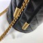 Gucci Diagonal GG Marmont Double G Mini Bucket Bag 575163 Black 2019