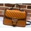 Gucci Diagonal GG Marmont Small Top Handle Bag 498110 Brown 2019