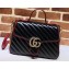 Gucci Diagonal GG Marmont Small Top Handle Bag 498110 Black 2019