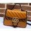 Gucci Diagonal GG Marmont Mini Top Handle Bag 583571 Brown 2019
