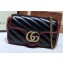 Gucci Diagonal GG Marmont Super Mini Shoulder Bag 574969 Black 2019