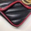 Gucci Diagonal GG Marmont Super Mini Shoulder Bag 574969 Black 2019