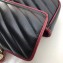 Gucci Diagonal GG Marmont Super Mini Shoulder Bag 574969 Black 2019