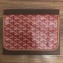 Goyard Goyardine Canvas Le Foulard Pouch Clutch Bag Red
