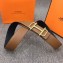 Hermes Width 3.8cm Reversible Leather Strap Belt with Royal Buckle Brown 2019