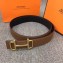 Hermes Width 3.8cm Reversible Leather Strap Belt with Royal Buckle Brown 2019