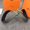Hermes Width 3.8cm Reversible Leather Strap Belt with Royal Buckle Light Gray 2019