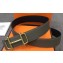 Hermes Width 3.8cm Reversible Leather Strap Belt with Royal Buckle Light Gray 2019