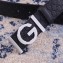 Gucci Width 3.8cm Leather Signature GG Belt with Single G Buckle Black 2019
