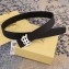 Burberry Width 3.8cm Reversible Monogram Motif Leather Belt Black 2019