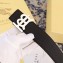 Burberry Width 3.8cm Reversible Monogram Motif Leather Belt Black 2019