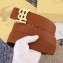 Burberry Width 3.8cm Reversible Monogram Motif Leather Belt Khaki 2019