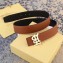 Burberry Width 3.8cm Reversible Monogram Motif Leather Belt Khaki 2019