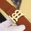 Burberry Width 3.8cm Reversible Monogram Motif Leather Belt Khaki 2019