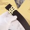 Burberry Width 3.8cm Reversible Monogram Motif Leather Belt Coffee 2019