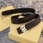 Burberry Width 3.8cm Reversible Monogram Motif Leather Belt Coffee 2019