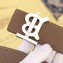 Burberry Width 3.8cm Reversible Monogram Motif Leather Belt Brown 2019