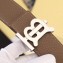 Burberry Width 3.8cm Reversible Monogram Motif Leather Belt Brown 2019