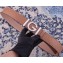 Gucci Width 3.8cm Leather Signature GG Belt with Single G Buckle Brown 2019