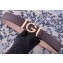Gucci Width 3.8cm Leather Signature GG Belt with Single G Buckle Coffee 2019
