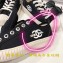 Chanel Logo Print Canvas Sneakers Black 2019