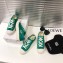 Chanel Logo Print Canvas Sneakers Green 2019