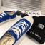 Chanel Logo Print Canvas Sneakers Blue 2019