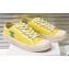 Chanel Logo Print Canvas Sneakers Yellow 2019
