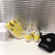 Chanel Logo Print Canvas Sneakers Yellow 2019