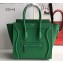Celine Micro Luggage Bag in Original Drummed Calfskin Bamboo Green