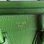 Celine Nano Luggage Bag in Original Drummed Calfskin Green with Removable Shoulder Strap