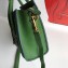Celine Nano Luggage Bag in Original Drummed Calfskin Green with Removable Shoulder Strap