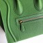 Celine Micro Luggage Bag in Original Drummed Calfskin Green