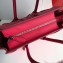 Celine Micro Luggage Bag in Original Drummed Calfskin Red