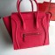 Celine Micro Luggage Bag in Original Drummed Calfskin Red