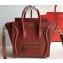 Celine Nano Luggage Bag in Original Smooth Calfskin Caramel with Removable Shoulder Strap