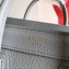 Celine Nano Luggage Bag in Original Drummed Calfskin Light Gray with Removable Shoulder Strap