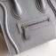 Celine Nano Luggage Bag in Original Drummed Calfskin Light Gray with Removable Shoulder Strap