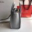 Celine Nano Luggage Bag in Original Drummed Calfskin Light Gray with Removable Shoulder Strap