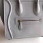 Celine Micro Luggage Bag in Original Drummed Calfskin Light Gray