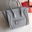 Celine Micro Luggage Bag in Original Drummed Calfskin Light Gray