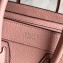 Celine Nano Luggage Bag in Original Drummed Calfskin Light Pink with Removable Shoulder Strap