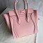Celine Micro Luggage Bag in Original Drummed Calfskin Light Pink