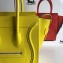 Celine Micro Luggage Bag in Original Drummed Calfskin Yellow
